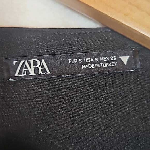 Zara Black Long Sleeve Bodycon Mini Dress - Picture 3 of 8